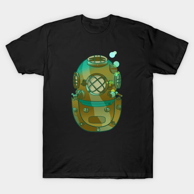 Scuba Helmet T-Shirt by jennygormanart